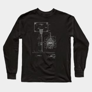 Basketball Goal Vintage Patent Drawing Long Sleeve T-Shirt